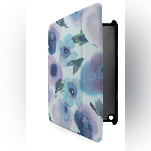 Beautiful Caseable Kindle Fire 8 Tablet Smart Case in Watercolour Flowers Blue. - Picture 2 of 9
